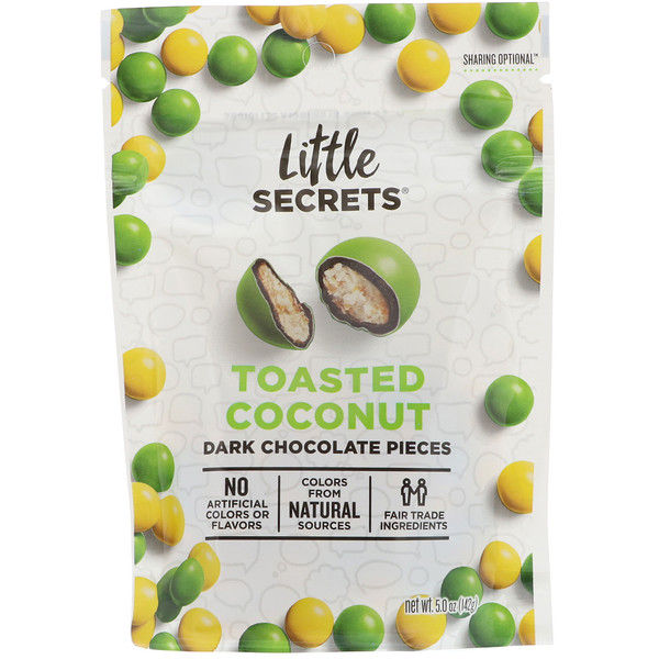 Little Secrets, Dark Chocolate Pieces, Toasted Coconut, 5 oz (142 g)