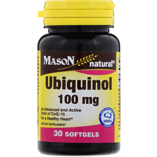 Mason Natural, Ubiquinol, 100 mg, 30 Softgels