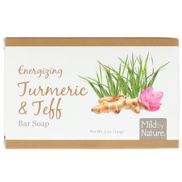 Mild By Nature, Energizing Bar Soap, Turmeric & Teff, 5 oz (141 g)