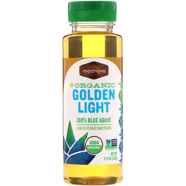 Madhava Natural Sweeteners, Organic Golden Light 100% Blue Agave, 11.75 oz (333 g)