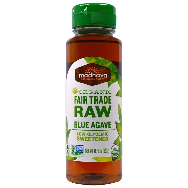 Madhava Natural Sweeteners, Organic Fair Trade Raw Blue Agave, 11.75 oz (333 g)