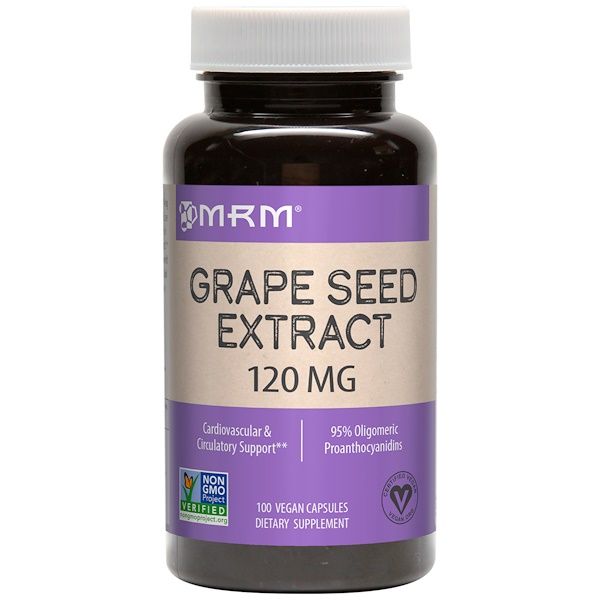 MRM, Grape Seed Extract, 120 mg, 100 Vegan s 100 Count