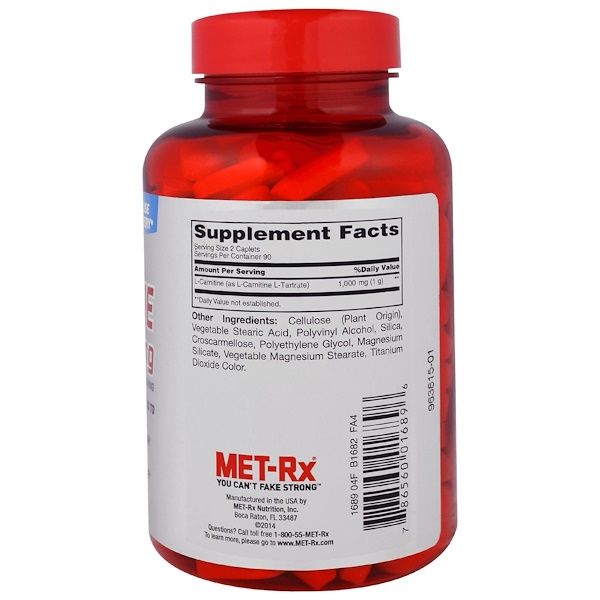 met rx l carnitine Met Rx L Carnitine 1000 Mg 180 Caplets 180 Count