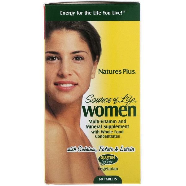 Nature's Plus, Source of Life, Women, Multi- and Mineral Supplement with Whole Food Concentrates, 60 s 60 Count