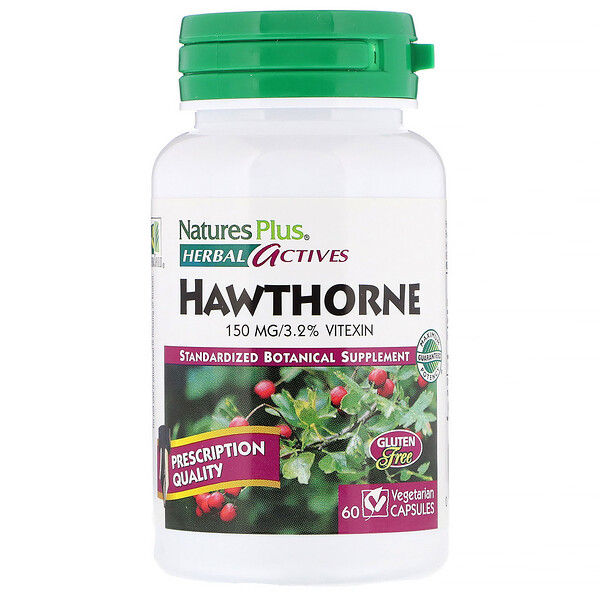 Nature's Plus, al Actives, Hawthorne, 150 mg, 60 Vegetarian s