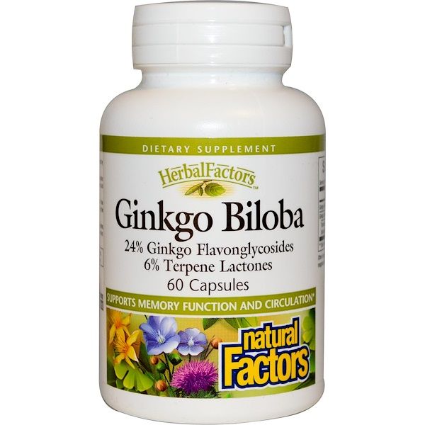 Natural Factors, Ginkgo Biloba, 60 Capsules 60 Count