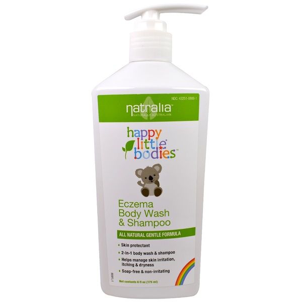 Natralia, Happy Little Bodies, Eczema Body Wash & Shampoo, 6 fl oz (175 ml) (Discontinued Item)
