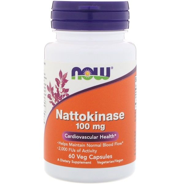 Now Foods, Nattokinase, 100 mg, 60 Veg s 60 Count