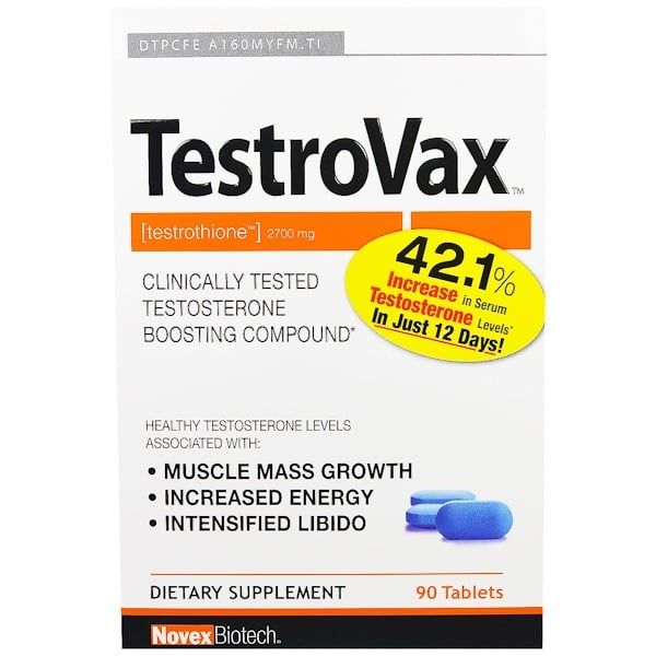 Novex Biotech, TestroVax, 2700 mg, 90 Tablets