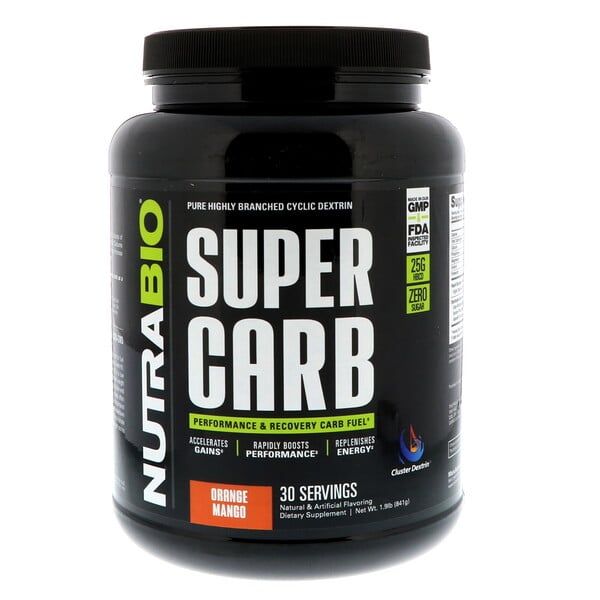 NutraBio Labs, Super Carb, Orange Mango, 1.9 lb (841 g)