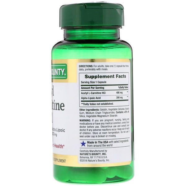 acetyl l-carnitine hcl 400 mg L-Carnitine main image 1