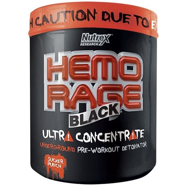 Nutrex Research, Hemo Rage, Black, Ultra Concentrate, Sucker Punch, 9.31 oz (264 g) (Discontinued Item)