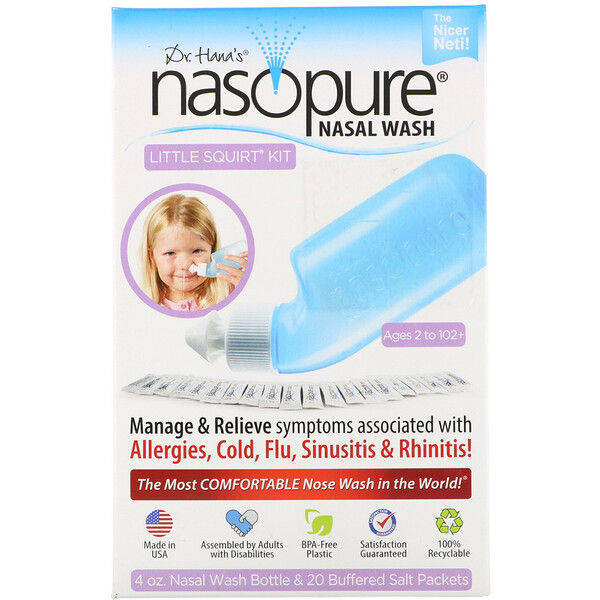 Nasopure, Nasal Wash System, Little Squirt Kit, 1 Kit 2 Count (2x1)