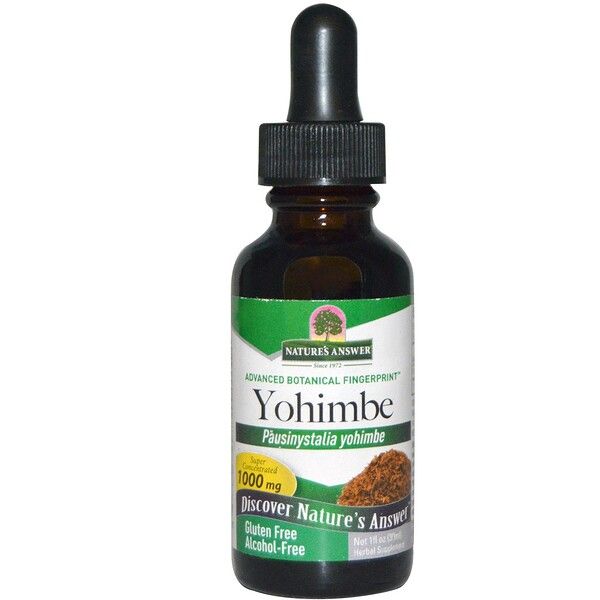Nature's Answer, Yohimbe, Alcohol Free, 1000 mg, 1 fl oz (30 ml) (Discontinued Item)