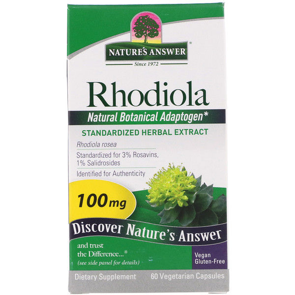 Nature's Answer, Rhodiola, 100 mg, 60 Vegetarian s