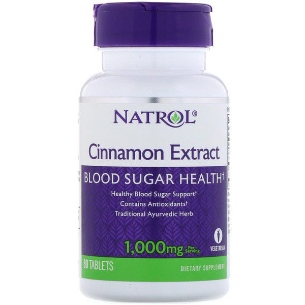 Natrol, Cinnamon Extract, 1,000 mg, 80 s 160 Count (2x80)