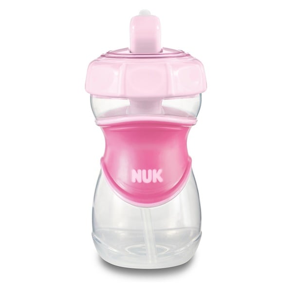 NUK, Everlast Straw Cup, Pink, 12+ Months, 1 Cup, 10 oz (300 ml) 2 Count (2x1)