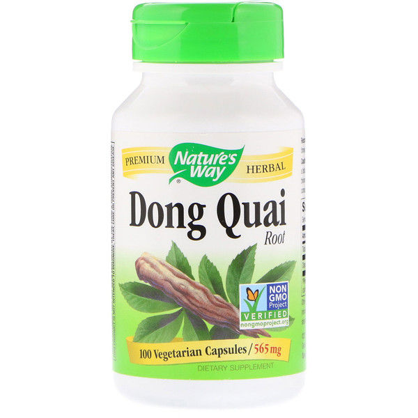 Nature's Way, Dong Quai, Root, 565 mg, 100 Vegetarian s 200 Count (2x100)