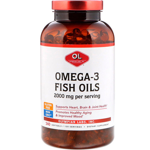 Olympian Labs Inc., Omega-3 Fish Oils, 2000 mg, 240 Softgels 480 Count (2x240)