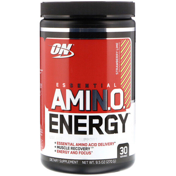 Optimum tion, Essential Amin.O. Energy, Strawberry Lime, 9.5 oz (270 g)
