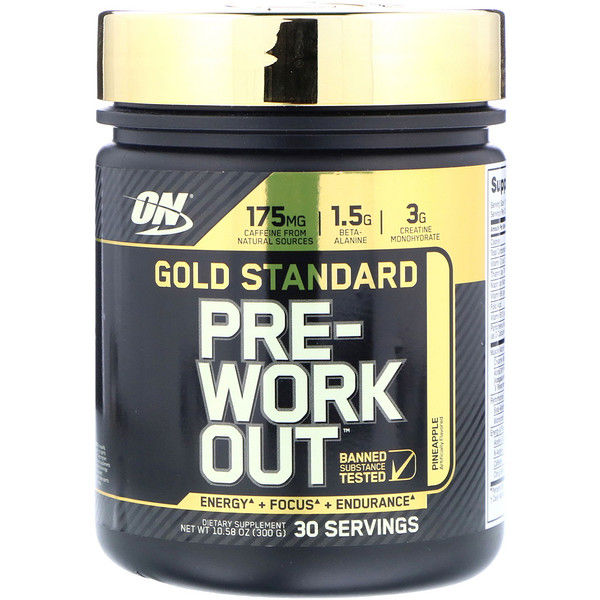 Optimum tion, Gold Standard, Pre-Workout, Pineapple, 10.58 oz (300 g)