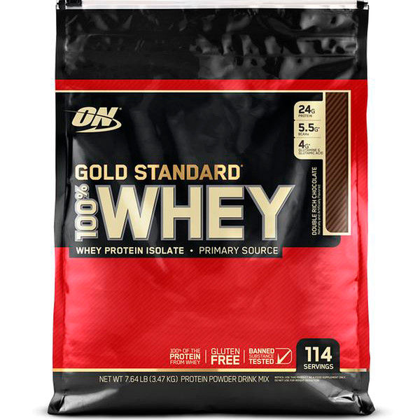 Optimum tion, Gold Standard, 100% Whey, Double Rich Chocolate, 7.64 lb (3.47 kg)