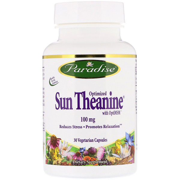 Paradise s, Optimized Sun Theanine, 100 mg, 30 Vegetarian s 30 Count