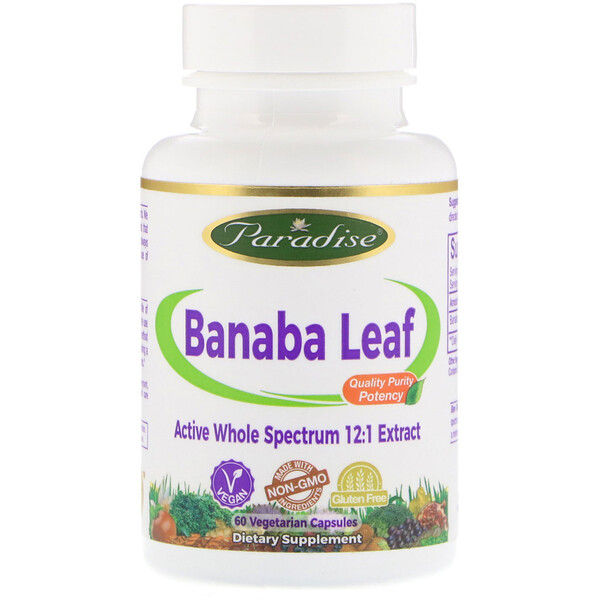 Paradise s, Banaba Leaf, 60 Vegetarian s 120 Count (2x60)