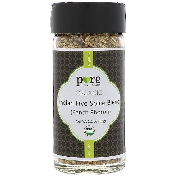Pure Indian Foods, Organic Indian Five Spice Blend (Panch Phoron), 2.2 oz (62 g)