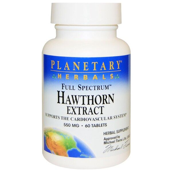Planetary als, Full Spectrum, Hawthorn Extract, 550 mg, 60 s 60 Count