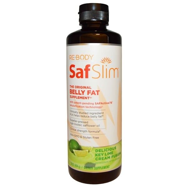 Rebody Safslim, The Original Belly Fat Supplement, Delicious Key Lime Cream Fusion, 16 oz (454 g) (Discontinued Item)