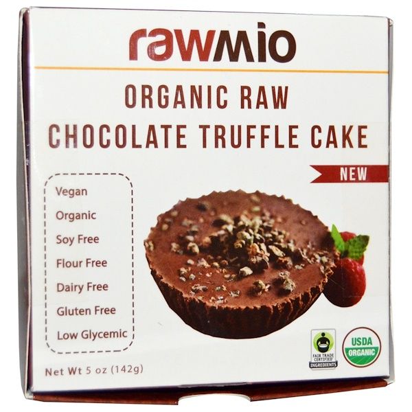 Rawmio, Organic Raw Chocolate Truffle Cake, 5 oz (142 g)