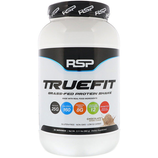 RSP tion, Truefit, Grass-Fed Protein Shake, Chocolate, 2.11 lbs (960 g)