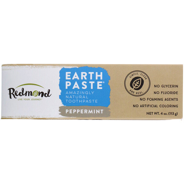 Redmond Trading Company, Earthpaste, Amazingly Natural Toothpaste, Peppermint, 4 oz (113 g)