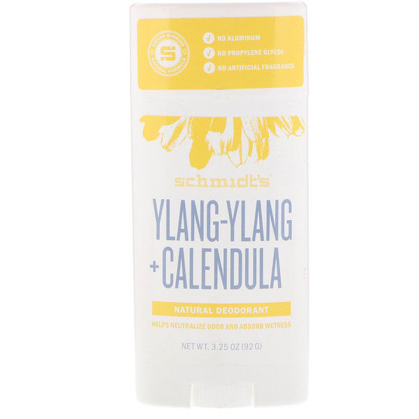 Schmidt's Naturals, Natural Deodorant, Ylang-Ylang + Calendula, 3.25 oz (92 g)