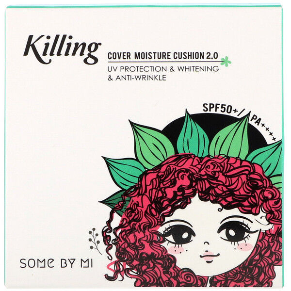 Some By Mi, Killing Cover Moisture Cushion 2.0, SPF 50+/PA++++, #21 Light Beige, 0.52 oz (15 g)