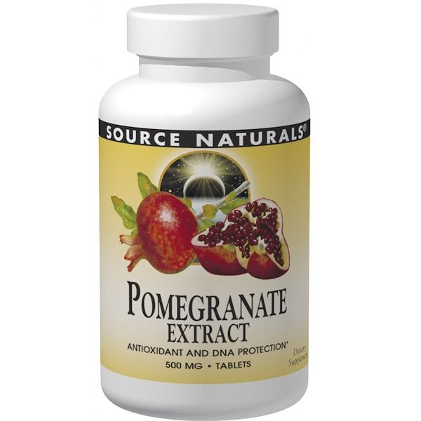 Source Naturals, Pomegranate Extract, 500 mg, 60 s 120 Count (2x60)