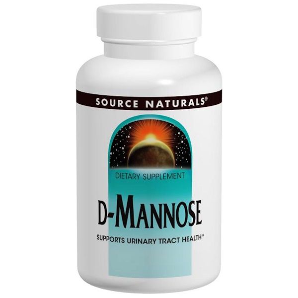 Source Naturals, D-Mannose, 500 mg, 60 s 120 Count (2x60)