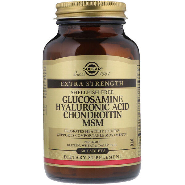 Solgar, Glucosamine Hyaluronic  Chondroitin MSM, 60 s 120 Count (2x60)