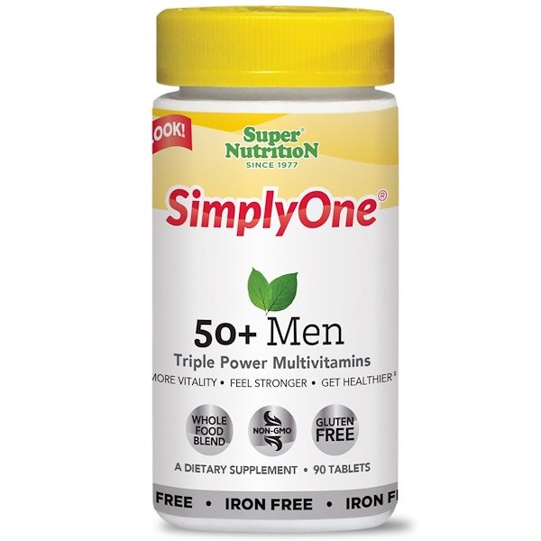 Super tion, SimplyOne, 50+ Men Triple Power Multis, Iron-Free, 90 s