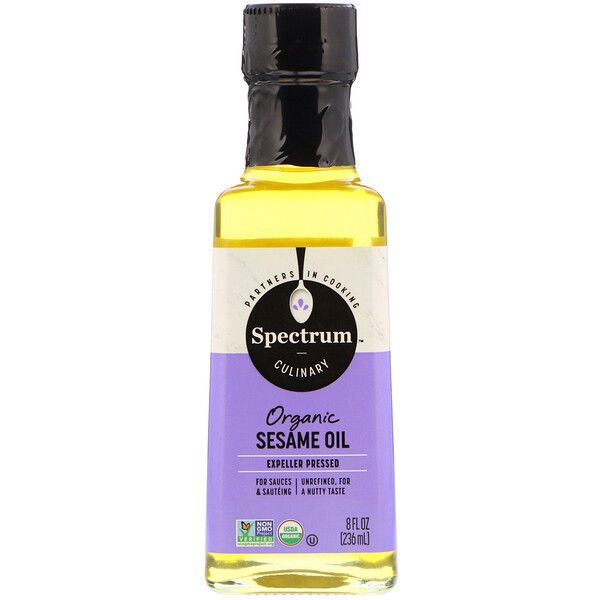 Spectrum Culinary, Organic Sesame Oil, Expeller Pressed, 8 fl oz (236 ml)