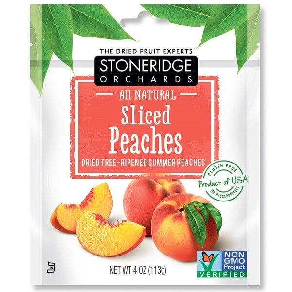 Stoneridge Orchards, Sliced Peaches, Dried Tree-Ripened Summer Peaches, 4 oz (113 g)