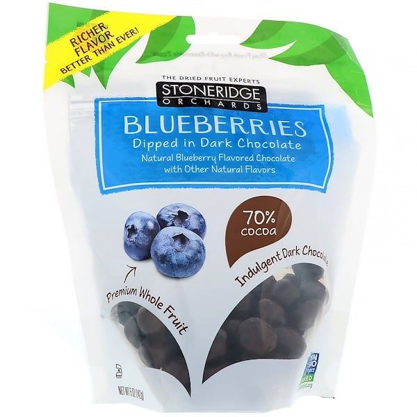 Stoneridge Orchards, Blueberries, Dipped in Dark Chocolate, 5 oz (142 g)