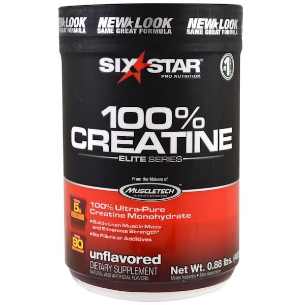 Six Star, Elite Series, 100% Creatine, Unflavored, 0.88 lbs (400 g) (Discontinued Item)