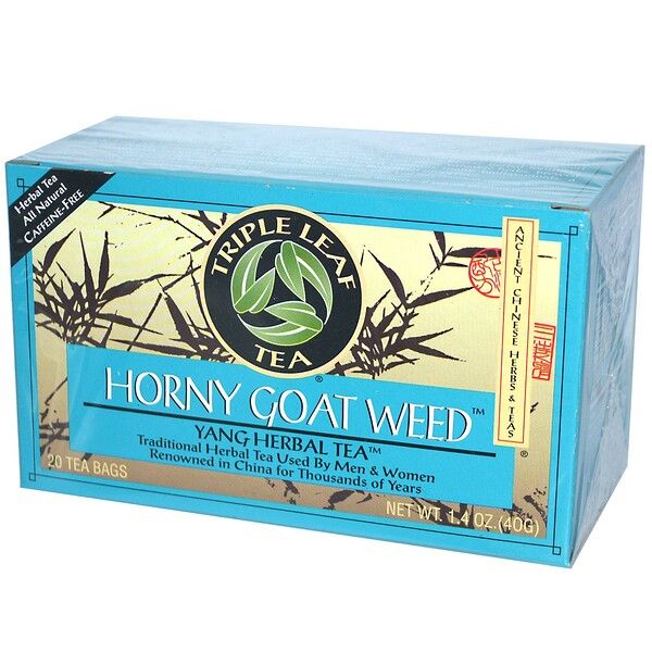 Triple Leaf Tea, Horny Goat Weed, Caffeine-Free, 20 Tea Bags, 1.4 oz (40 g)