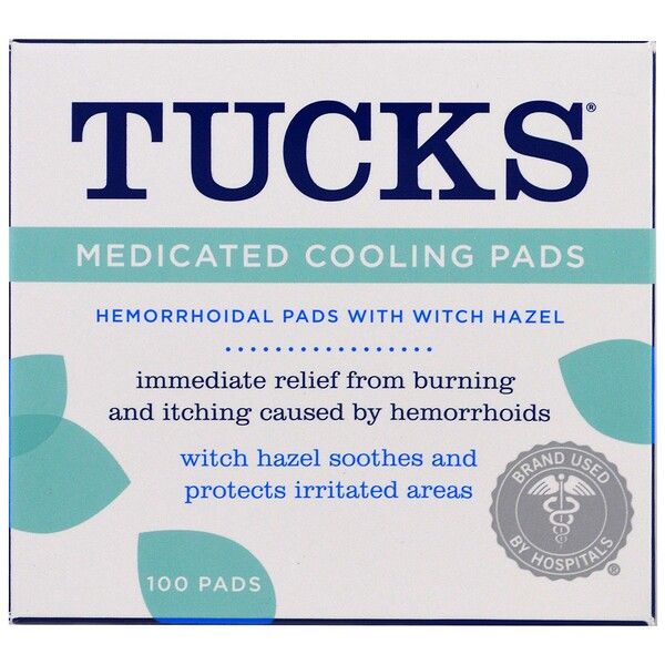 Tucks, Medicated Cooling Pads, 100 Pads 200 Count (2x100)