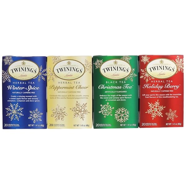 Twinings Tea - Peppermint Cheer, Special Edition Peppermint Tea Flavoured  with V