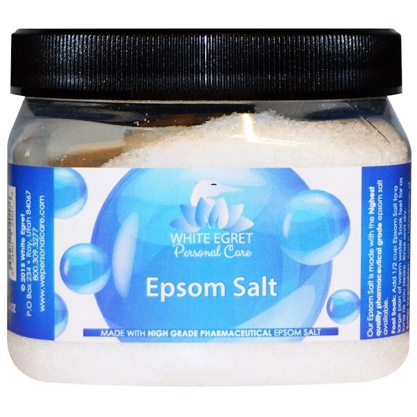 White Egret Personal Care, Epsom Salt, 16 oz (Discontinued Item)