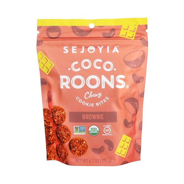 Sejoyia, Coco-Roons, Chewy Cookie Bites, Brownie, 6.2 oz (176 g)