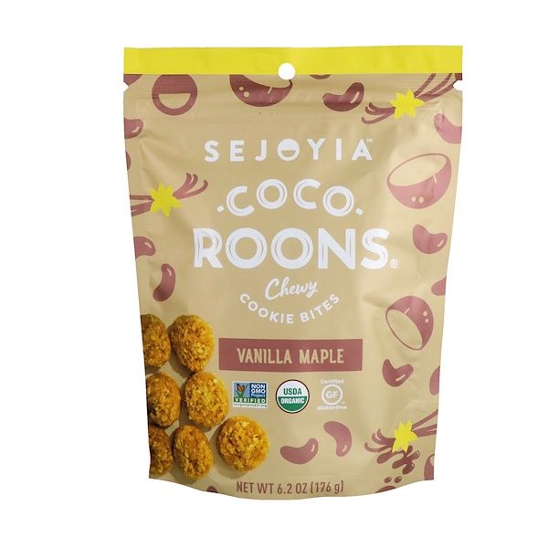 Sejoyia, Coco-Roons, Chewy Cookie Bites, Vanilla Maple, 6.2 oz (176 g) (Discontinued Item)